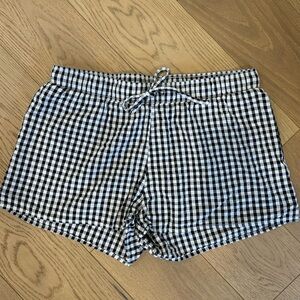 H& M Black and White Gingham Shorts